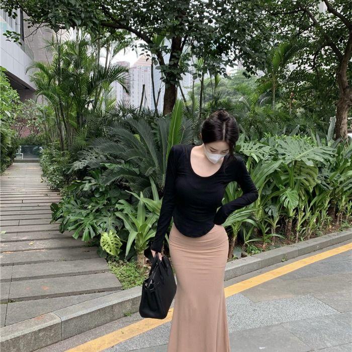 Design Sleeveless Summer Temperament High Waist Bag Hip Suspender Dress Female Pure Desire Fishtail Skirt New Retro Long Section