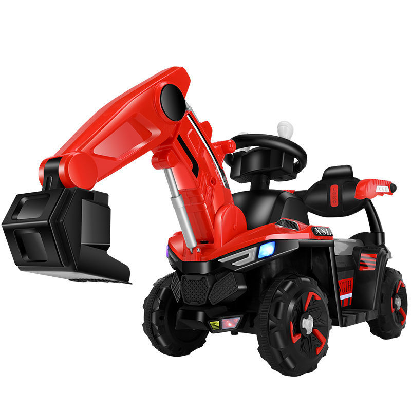 【加粗挖臂】大款儿童电动挖掘机玩具车工程车可坐可骑挖土机