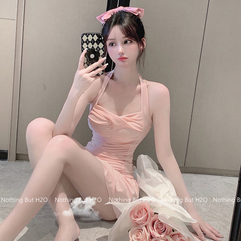 Milk fragrance girl swimsuit female pure desire trendy one-piece conservative cover belly slimming student super fairy ins wind small chest