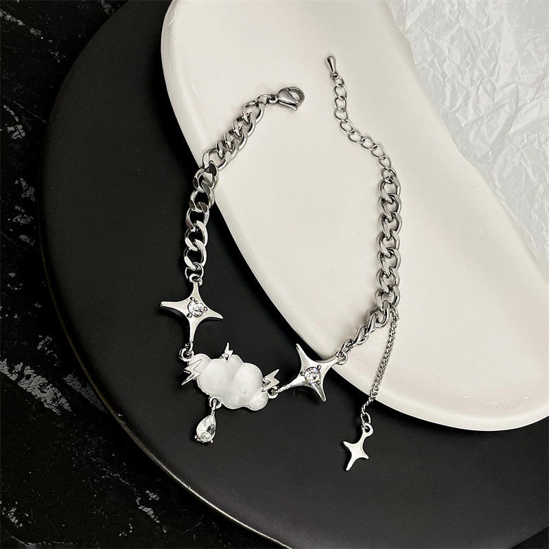 Cloud Star Stitching Bracelet Men's and Women's Trendy Ins Niche Personality Design High-end Hip-Hop Hand Jewelry Couple Accessories