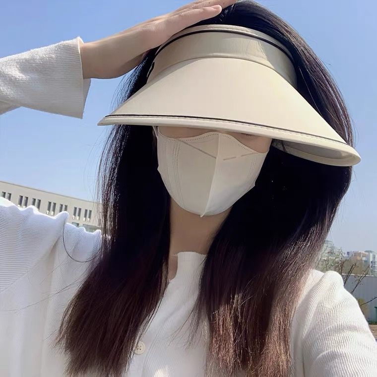 Hat women's summer sun protection hat anti-ultraviolet face sun hat cycling outdoor high-end fashion western style empty top hat