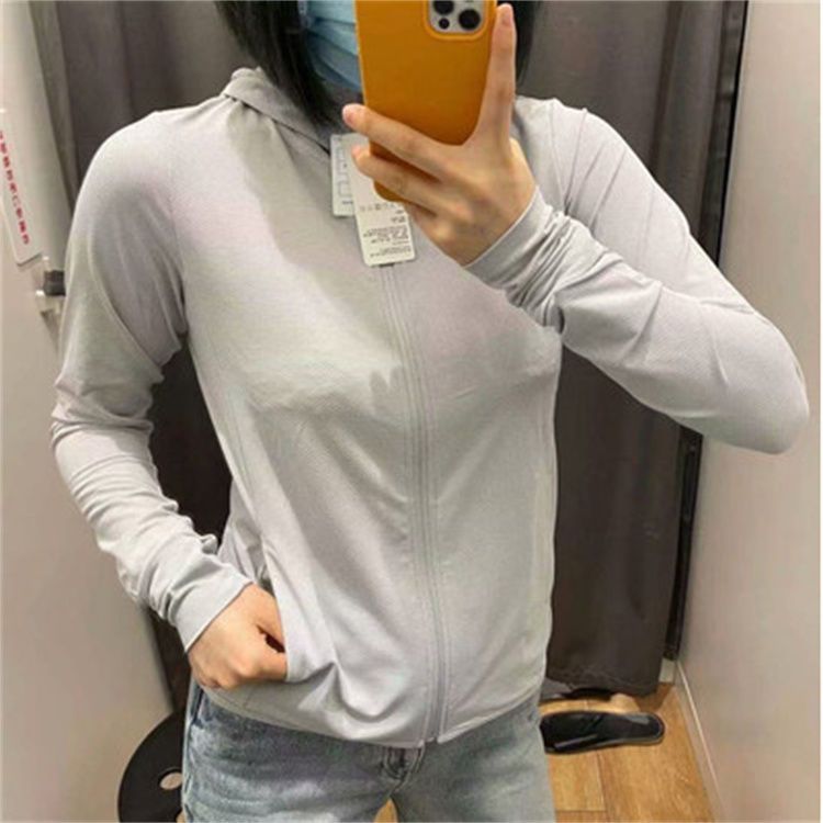 Summer anti-ultraviolet quick-drying mesh zipper hooded cardigan long-sleeved sun protection clothing Y433703