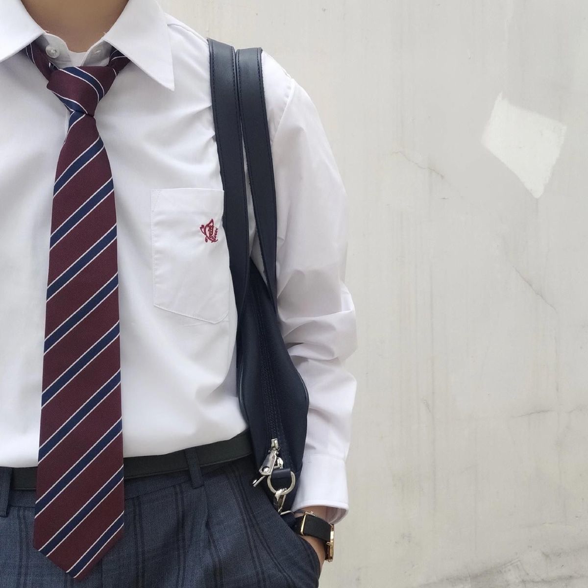 校供感日系JK领带女配件装饰dk制服领结手打学院风酒红色条纹领带