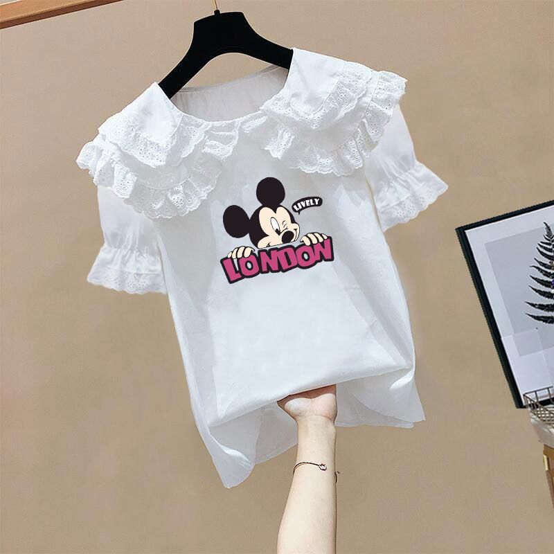 Flagship store children's wear summer clothes 2023 new children's shirts fashionable baby foreign style shirts girls summer tops trendy