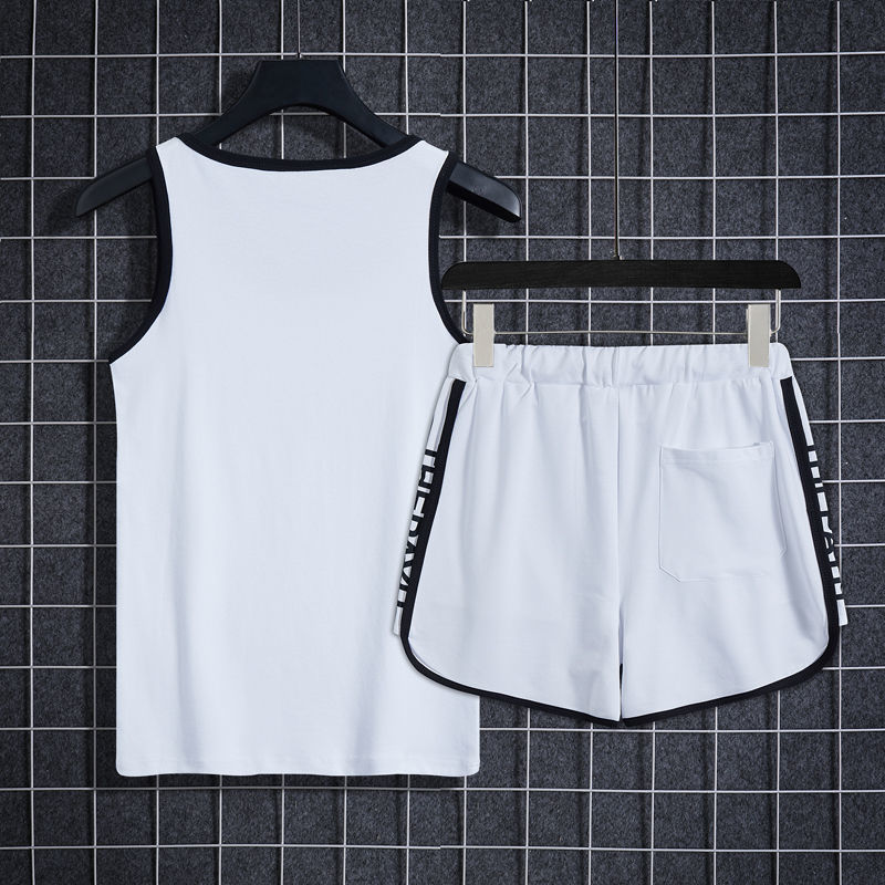 Sports suit men's running fitness quick-drying training clothes sleeveless vest shorts two-piece summer casual men's wear