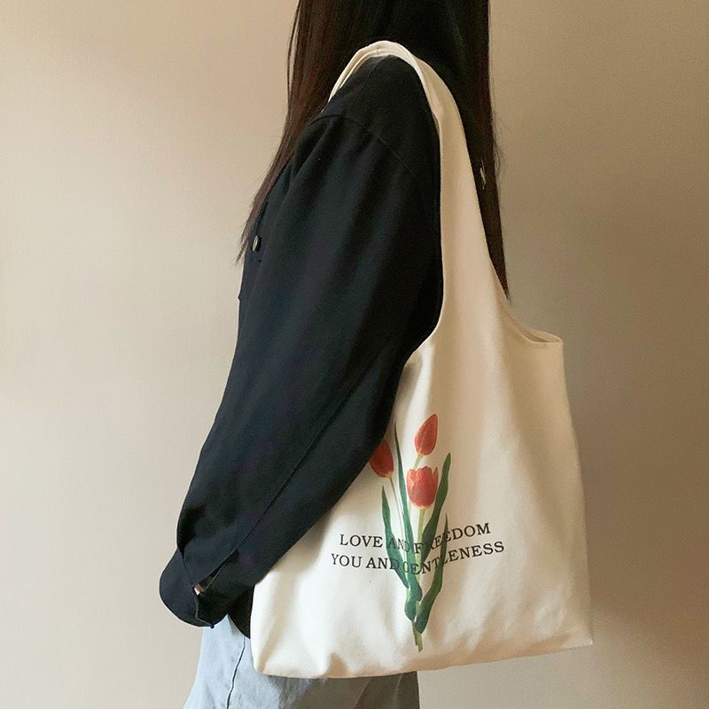 包包女大容量春夏2022新款ins小眾帆布日系文藝單肩包背心包布袋