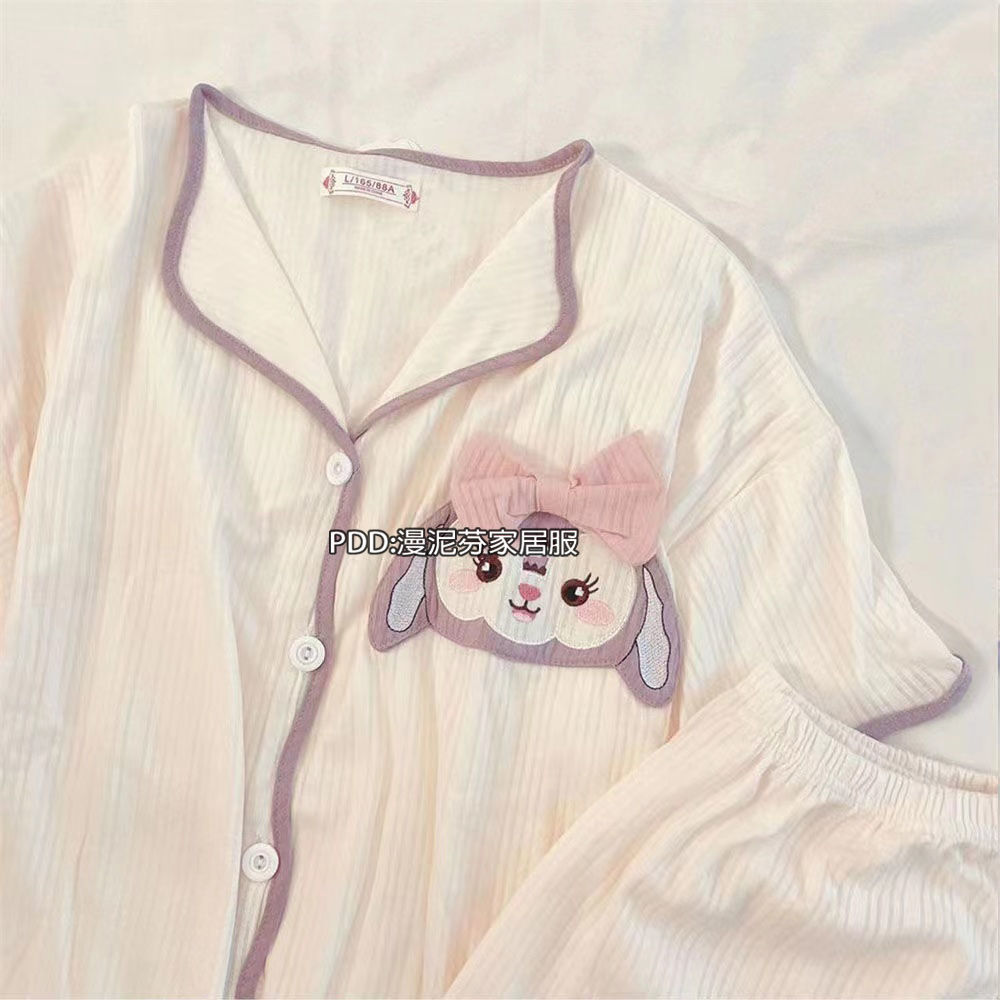 Japanese pajamas girl summer short-sleeved shorts thin section ins cartoon cute big-eared dog outerwear home service suit