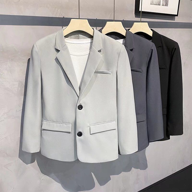 2022 light and familiar style men's drape casual suit spring and autumn slim fit non-ironing suit British gentleman single western jacket