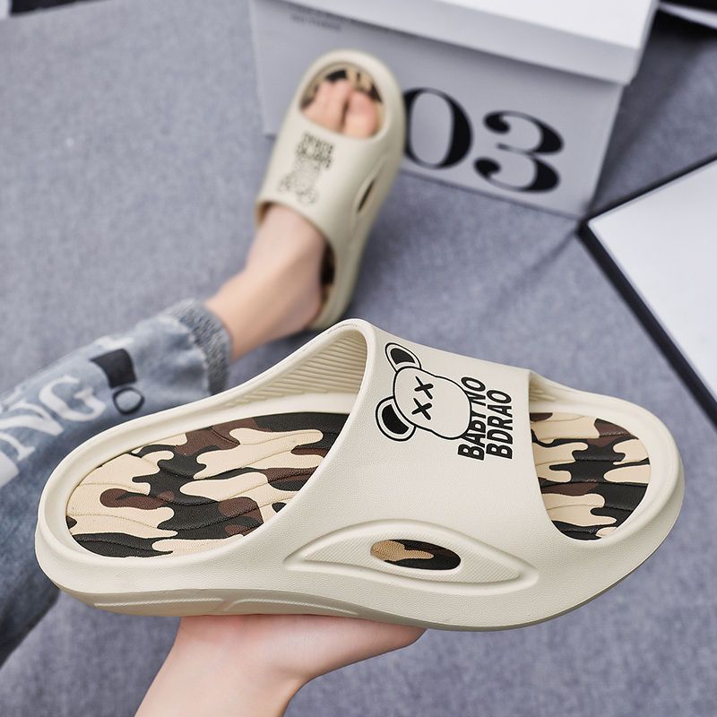 2022 summer slippers men's high-value ins outerwear casual beach couple home non-slip soft-soled slippers women