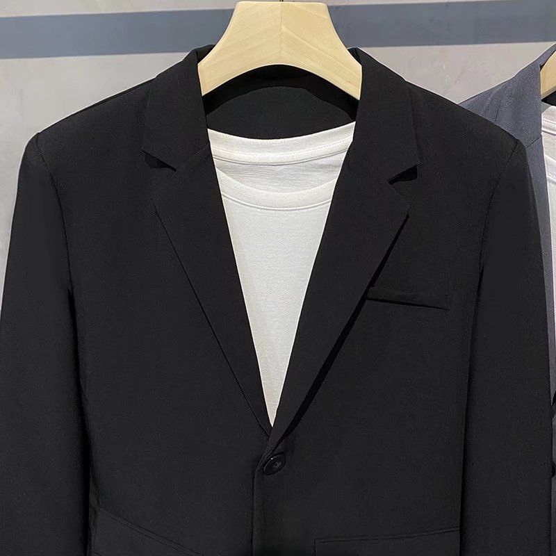 2022 light and familiar style men's drape casual suit spring and autumn slim fit non-ironing suit British gentleman single western jacket