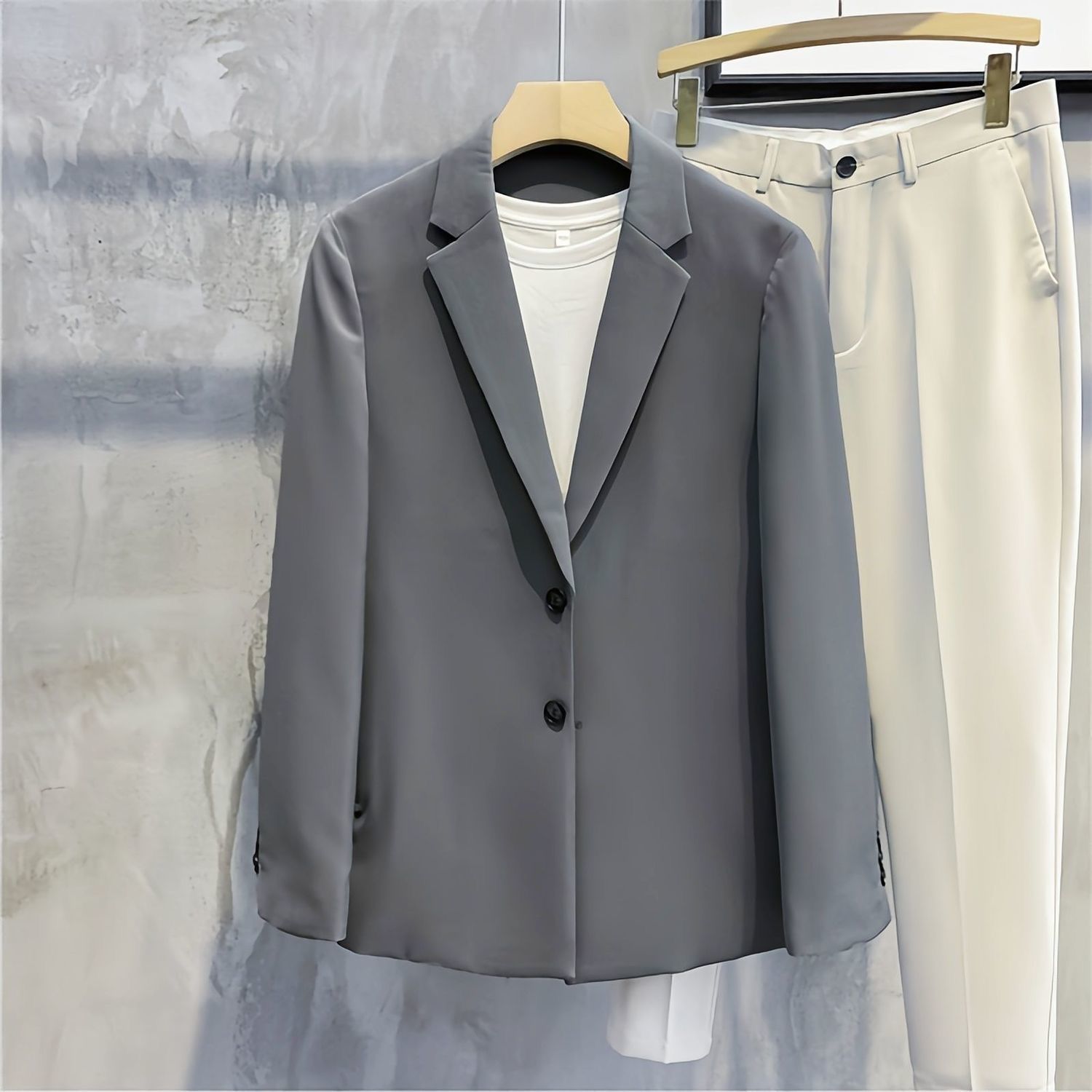 Spring and Autumn New Men's Small Suit Casual Business Suit Jacket Korean Style Light Cooked Wind Trendy Slim Jacket Trendy