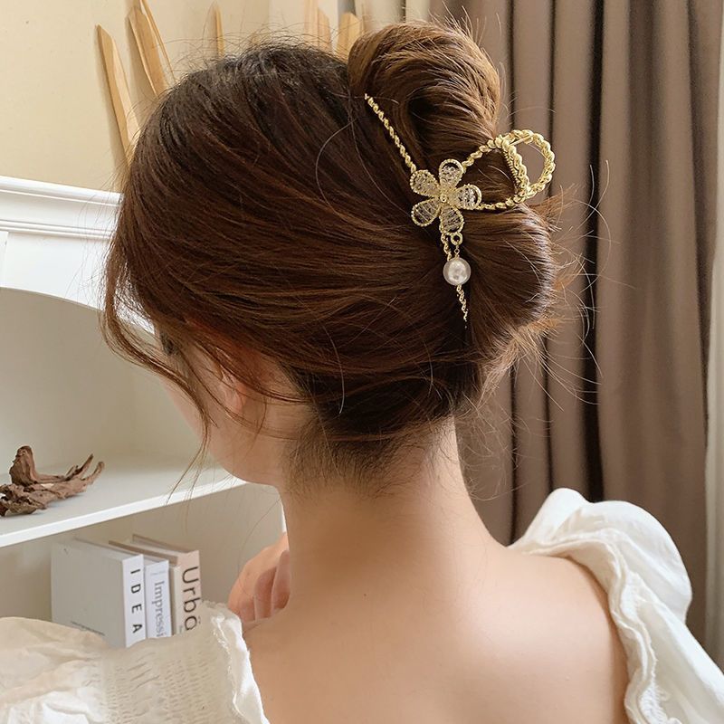 Flower Clip large hairpin back hairpin spring and summer  new net red girl hair accessories hair clip