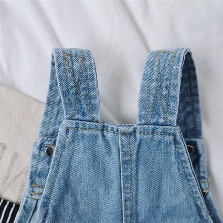 Children's clothing children's denim overalls shorts 2023 spring and summer new male and female baby Korean version casual foreign style pants