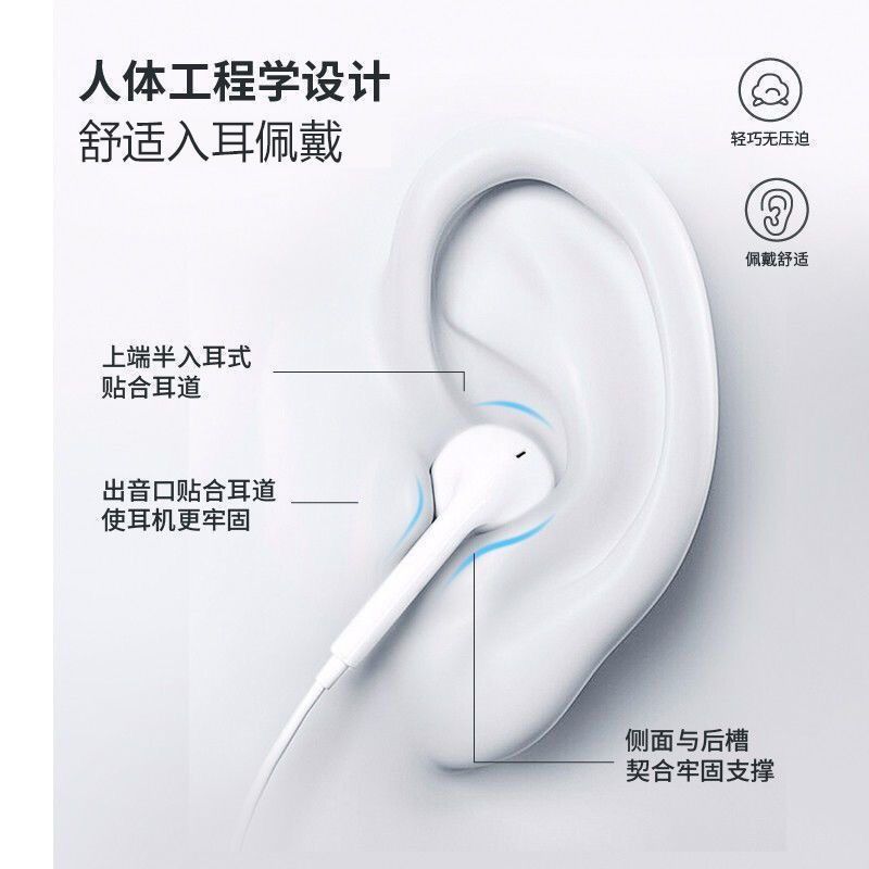 适用OPPOReno3Pro耳机有线原装入耳式reno3pro耳机Type-C接口专用
