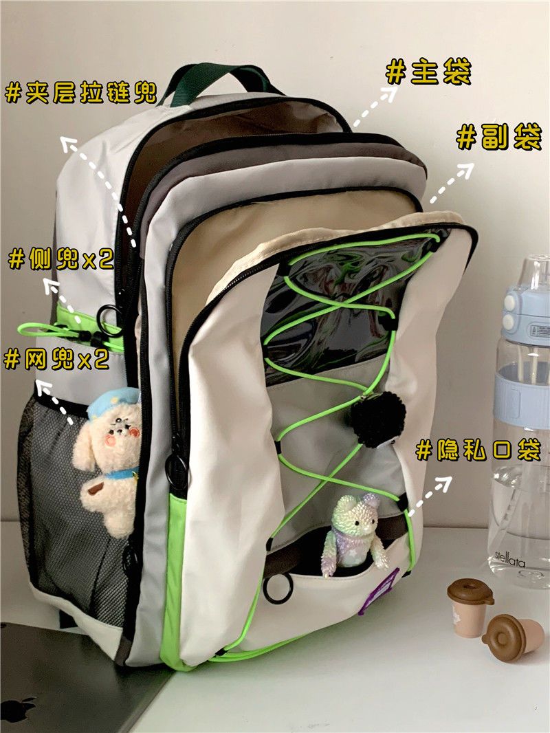 nullbag school bag original niche design sense backpack large capacity art sense high school college students backpack