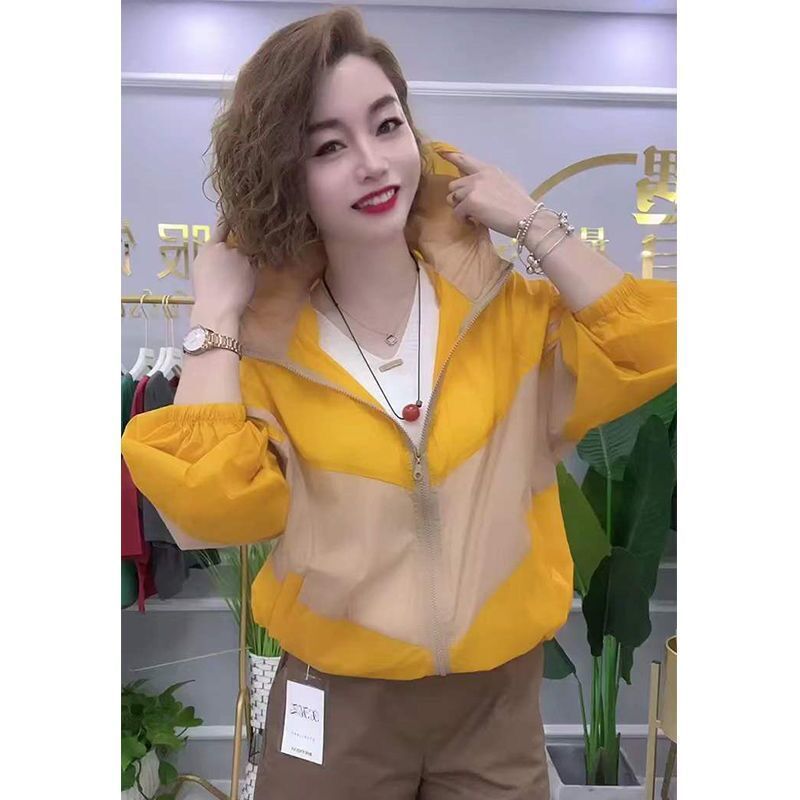 Sunscreen clothing women's  summer new outdoor sunshade loose breathable long-sleeved sunscreen clothing large size thin coat