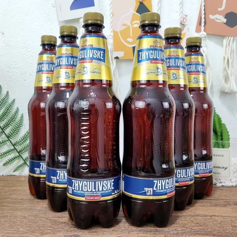 乌克兰进口奥伯龙清爽型啤酒大麦酿造原浆黄啤1L大容量2L