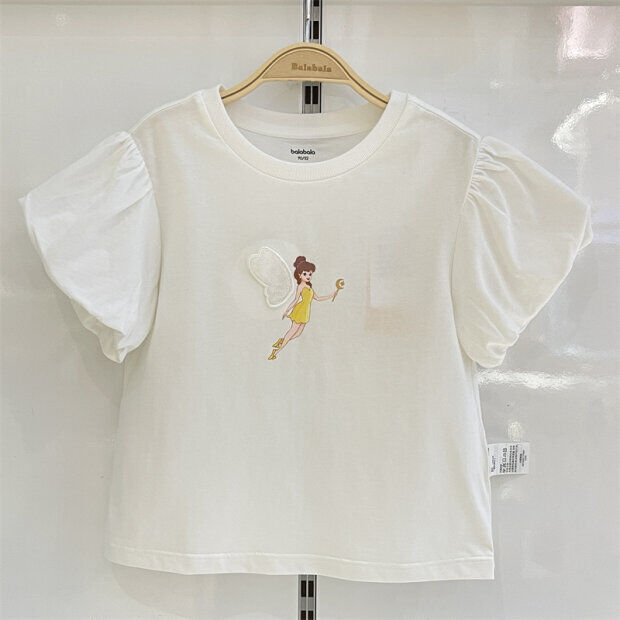 女童短袖t恤2022夏季新款薄款儿童宝宝纯棉夏装上衣婴儿小童半袖