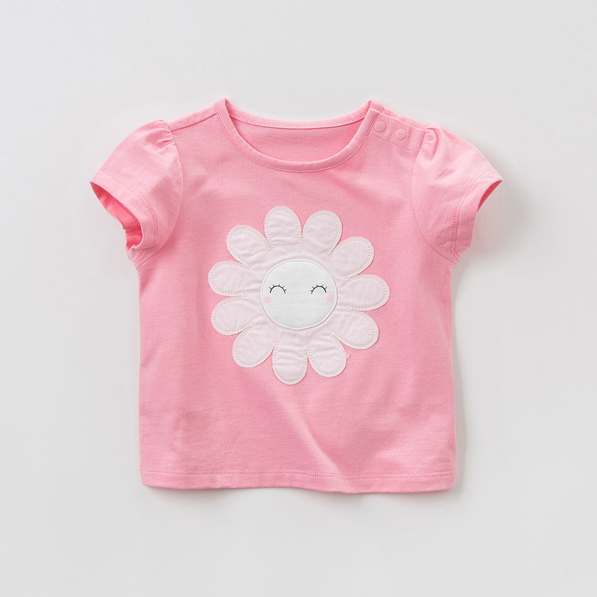 女童T恤夏装2022新款儿童纯棉体恤婴儿宝宝洋气衣服小童上衣童装