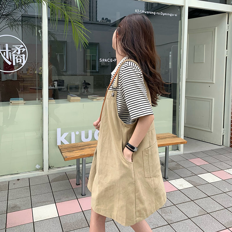 Strap dress large size fat mm slimming 300 catties female summer loose belly cover western style age reduction fashion suit