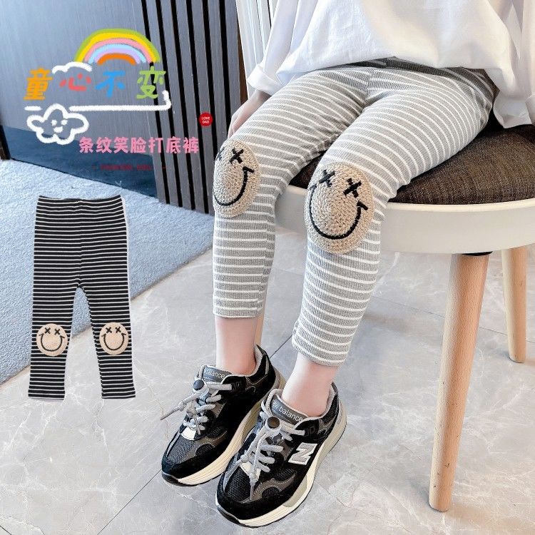 Girls foreign style leggings spring and autumn style  new children's outerwear trousers elastic slim baby net red autumn clothes