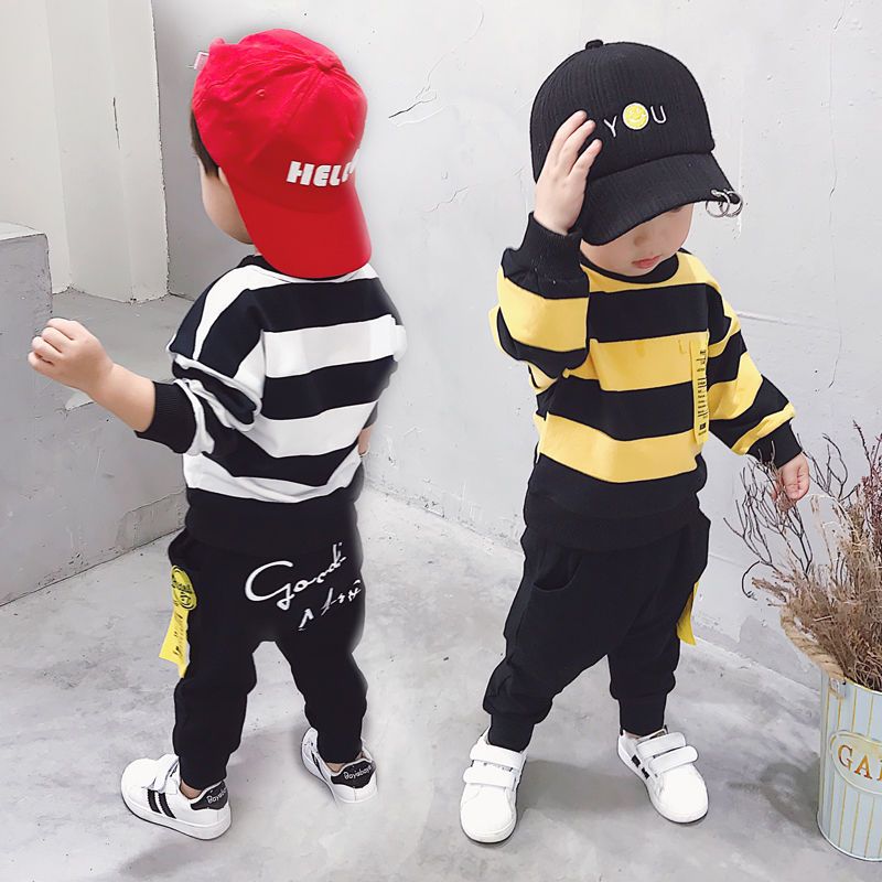 兒童裝男童春裝套裝帥氣寶寶炸街嬰兒衣服秋韓版1周歲2-3小孩4潮5