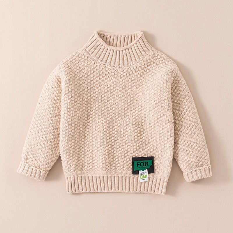 Boys' sweater 2022 new handsome autumn and winter middle-aged and older children's knitted children's tops comfortable girls' thickened pullover