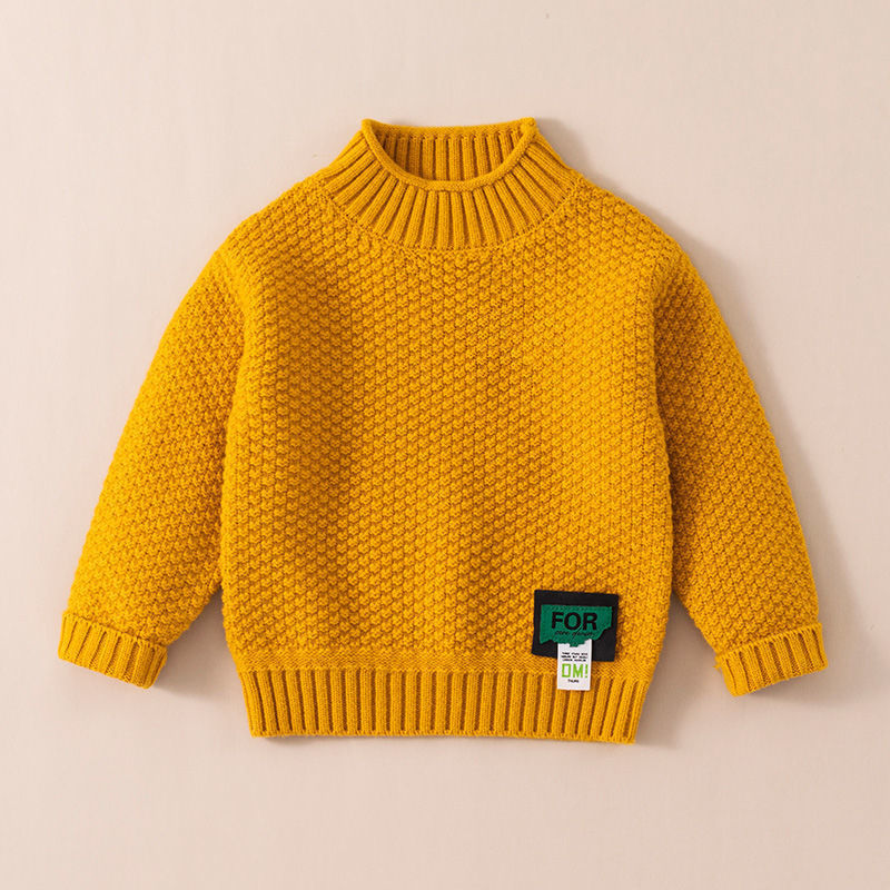Boys' sweater 2022 new handsome autumn and winter middle-aged and older children's knitted children's tops comfortable girls' thickened pullover