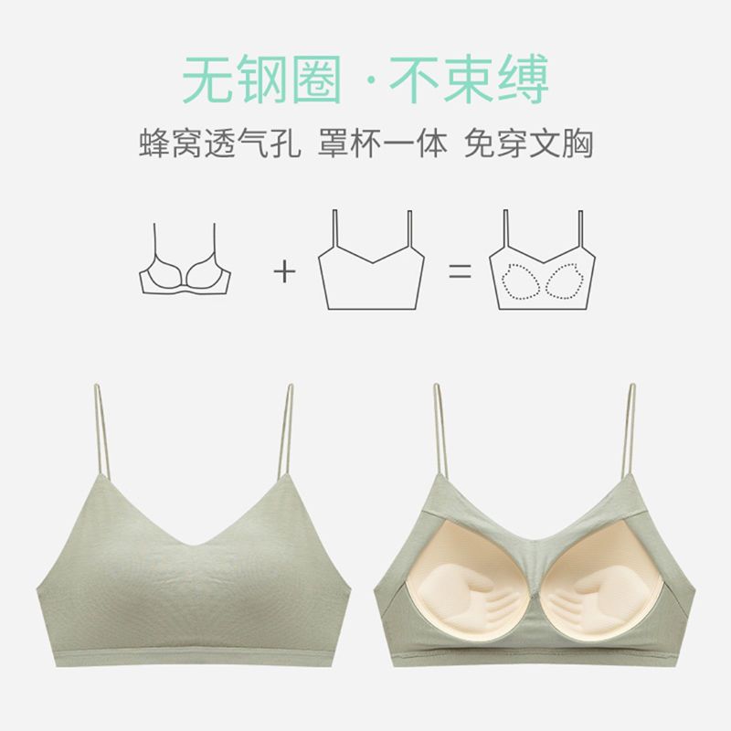 Ou Shibo chest-wrapped underwear sports girl tube top anti-sagging summer vest beautiful back bra women gathered anti-sagging