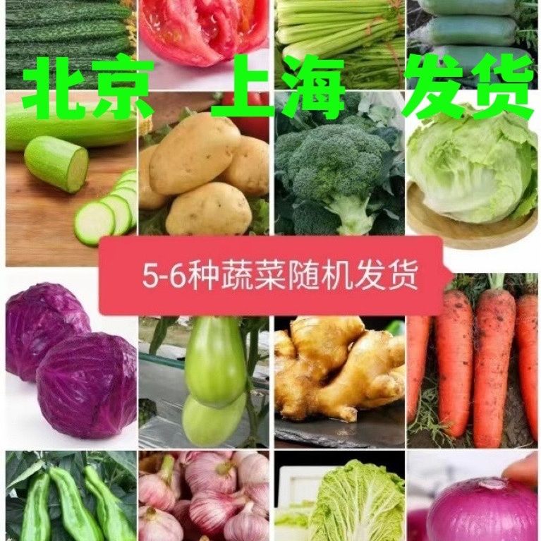 新鲜蔬菜组合西红柿黄瓜尖椒圆椒圆茄长茄西胡土豆混合装多种蔬菜