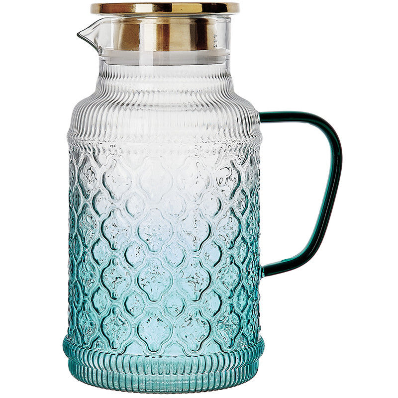 复古海棠花冷水壶玻璃耐高温家用大容量凉水杯泡茶壶套装耐热水瓶