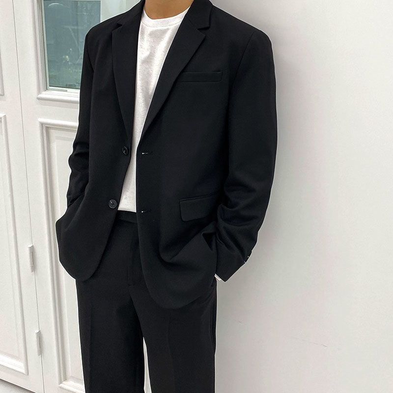 CASS Korean version of the trendy suit suit men's loose casual high-sense small suit student business formal three-piece suit