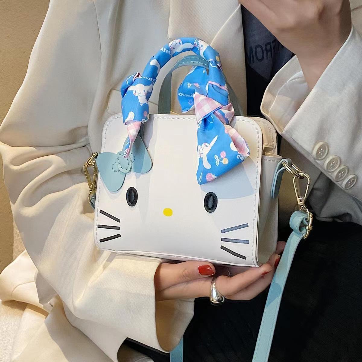Handmade diy bag cute gift hellokitty bag couple hand-woven French new material bag