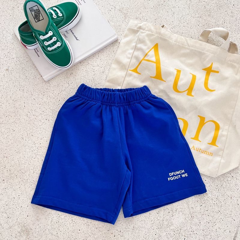 Cotton children's clothing boys and children 2022 summer new Korean version thin sports thin solid color casual shorts