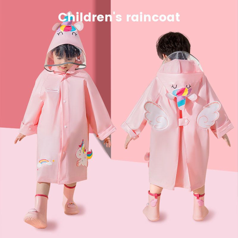 儿童雨衣女童全身雨鞋套装全身防水新款幼儿园宝宝独角兽雨靴雨披