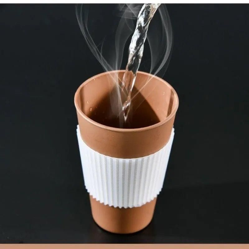 锥形保护杯套加厚玻璃水杯硅胶套耐热防烫隔热套咖啡杯茶杯防滑