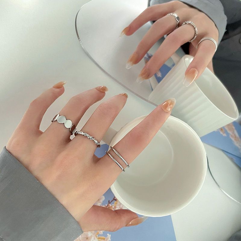 三件套轻奢冷淡风时尚戒指女开口小众设计个性高级感网红指环