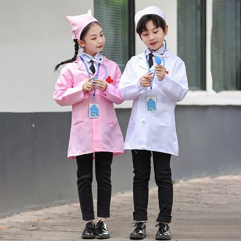 儿童手术服小医生护士服白大褂幼儿园角色扮演服抗疫逆行者演出服