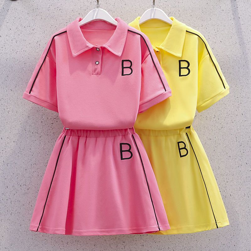 女童夏装新款儿童时尚韩版短袖套装中大童女孩夏季运动两件套