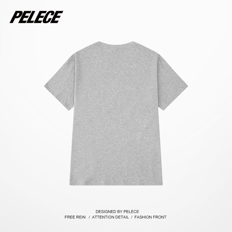 HEYBIG summer new niche mouse pointer gray short-sleeved T-shirt men and women couple tops half-sleeved INS