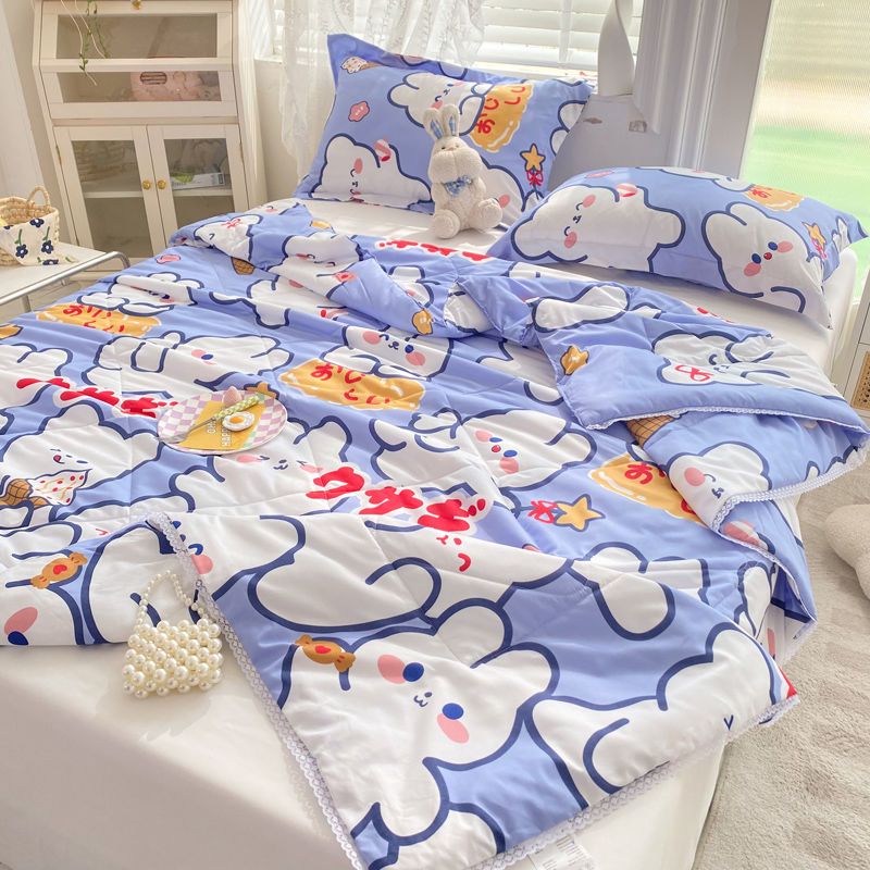 Summer cool quilt pure water washable cotton air-conditioning quilt summer machine washable quilt core dormitory single thin quilt summer children's summer quilt