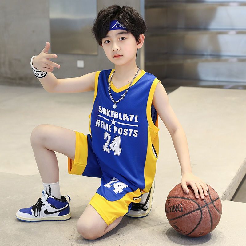 男童套装夏季新款儿童篮球服套装小男孩帅气爆款科比24号篮球服