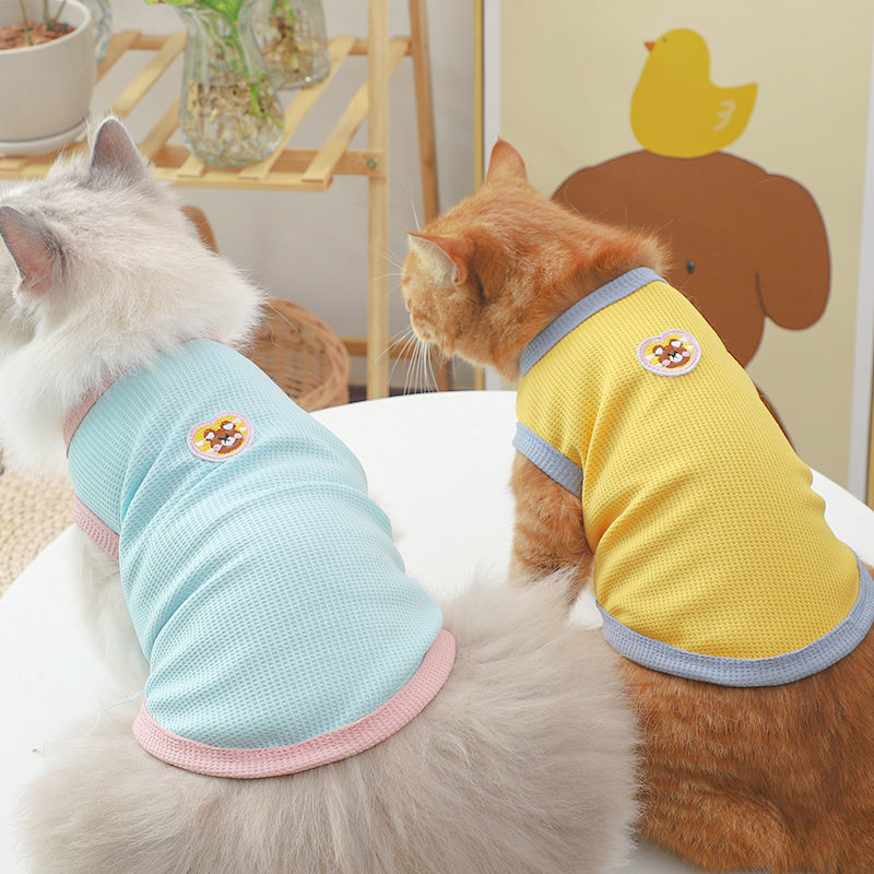可爱猫咪衣服夏季薄款布偶猫小猫幼猫防掉毛橘猫蓝猫宠物夏天背心