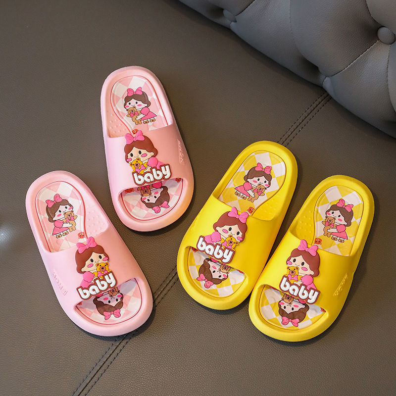 Children's sandals and slippers for girls in summer cute little girl princess bathing indoor and outdoor parent-child non-slip girls' sandals