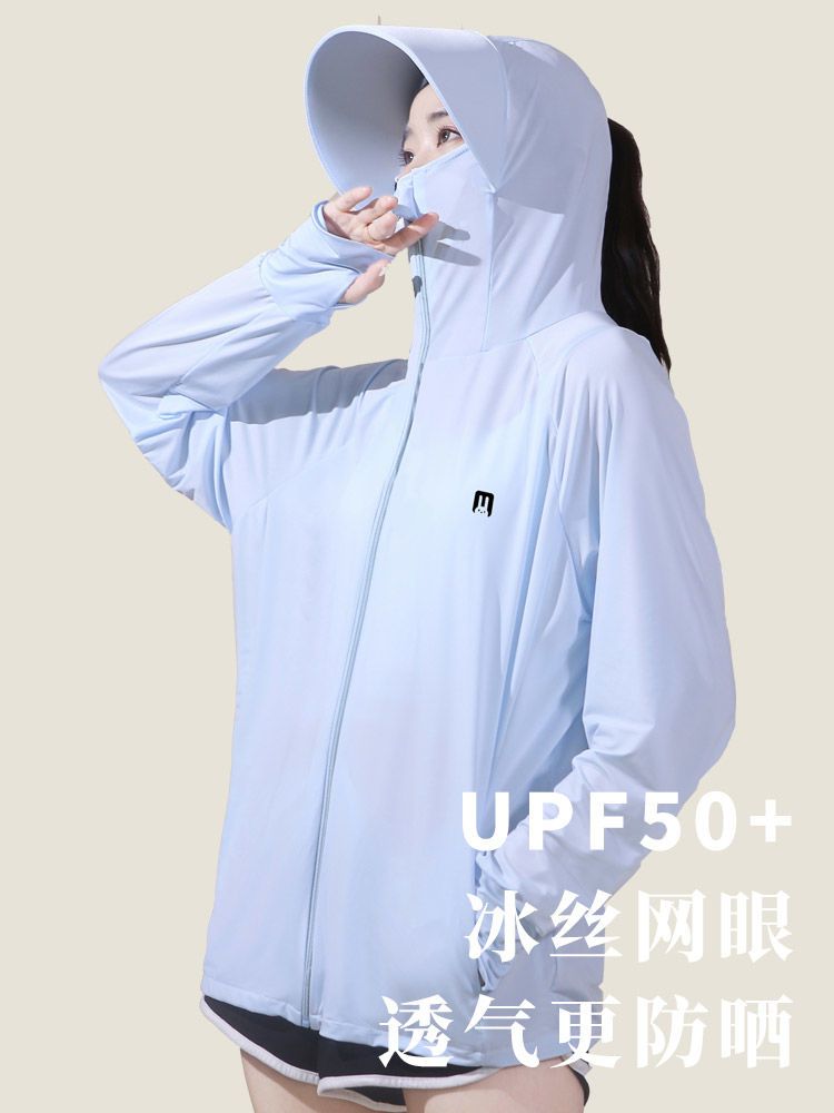 防曬衣女2023新款夏季防紫外線透氣騎車防曬服冰絲薄款罩衫外套女