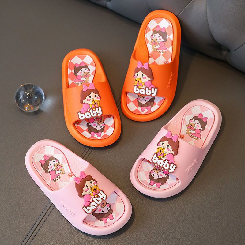 Children's sandals and slippers for girls in summer cute little girl princess bathing indoor and outdoor parent-child non-slip girls' sandals