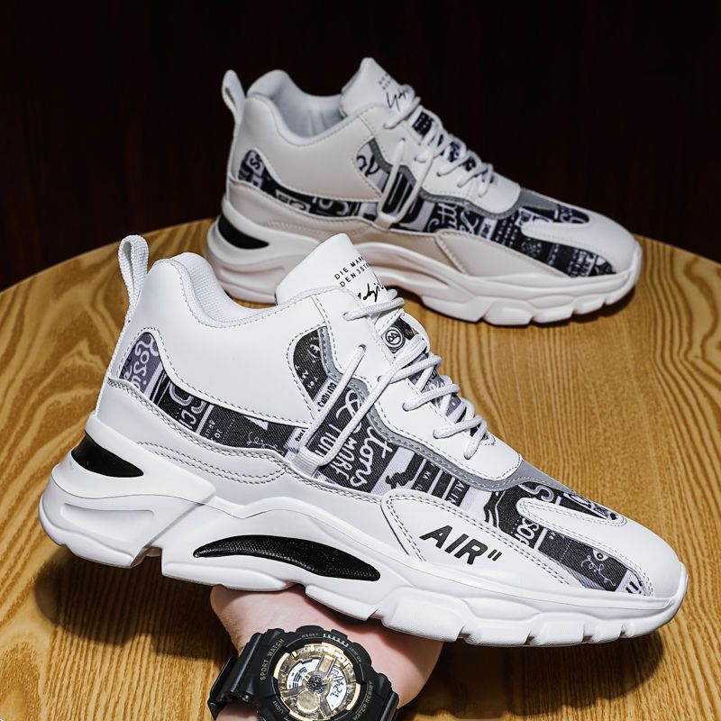 Men's shoes summer new men's casual all-match shoes teenagers inner heightening sports breathable old ins tide shoes