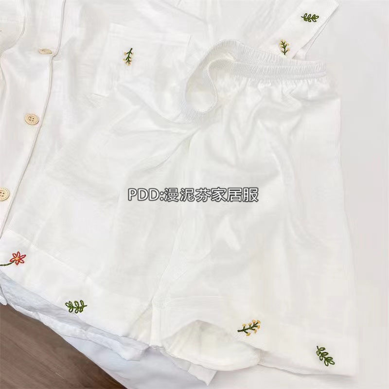 Korean version of high-end ice silk pajamas women's summer short-sleeved shorts summer high-level sense can be worn outside loose simple home clothes