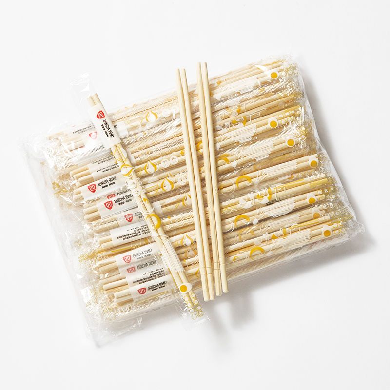双枪一次性筷子批发外卖便宜商用饭店快餐打包家用竹筷独立包装筷