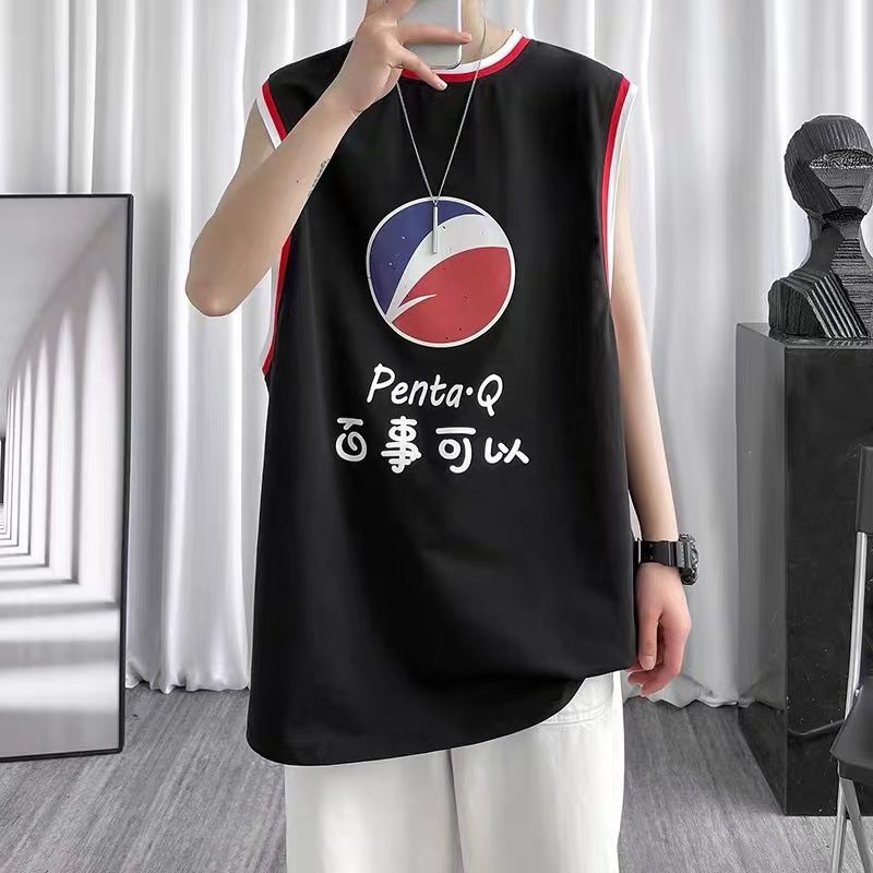 Vest high street male summer student tide brand ins vest sports net red fitness American basketball sleeveless t-shirt suit